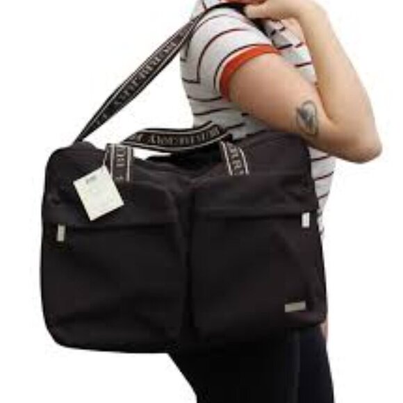 Burberry Black Duffel Bag with Removable Strap